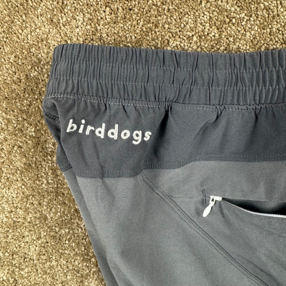Birddogs Mens L Long Grey Built-in Liner Gym Athletic Training Shorts Stretch - Picture 2 of 10